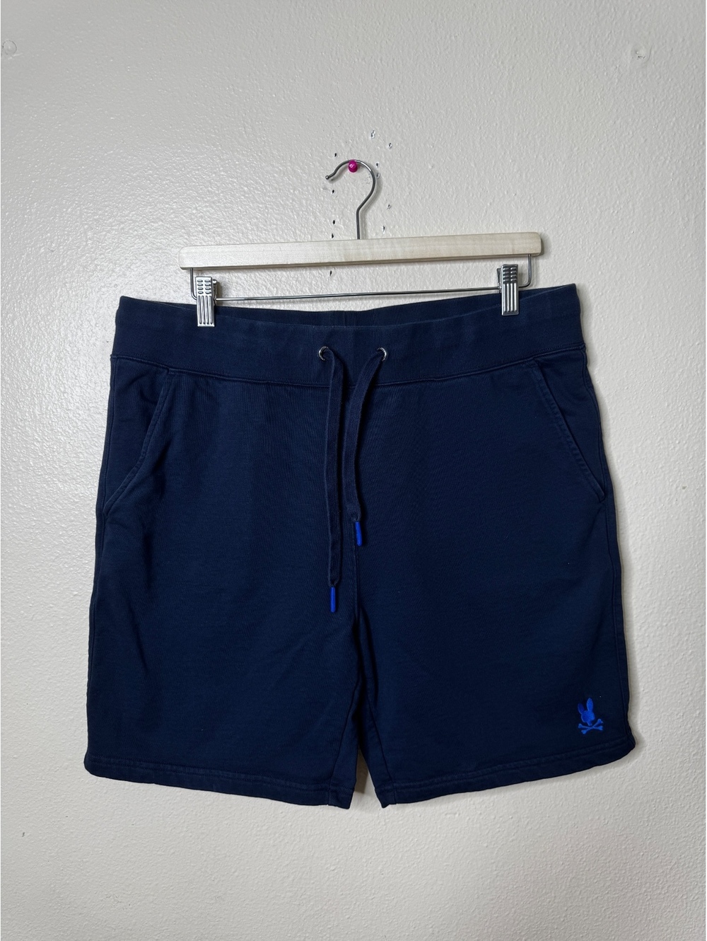 Psycho Bunny Men’s XL Navy Blue Sweat Shorts Embroidered Logo Drawstring